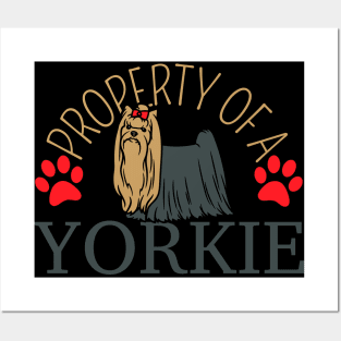 Property Of A Yorkie, Yorkshire Lover Posters and Art